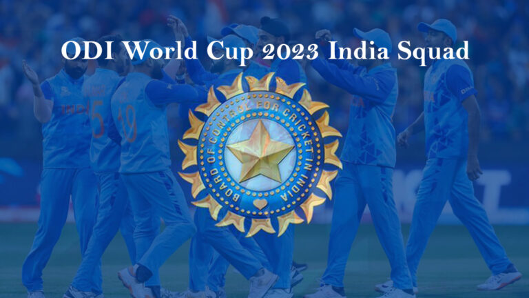 ODI World Cup 2023 India Squad